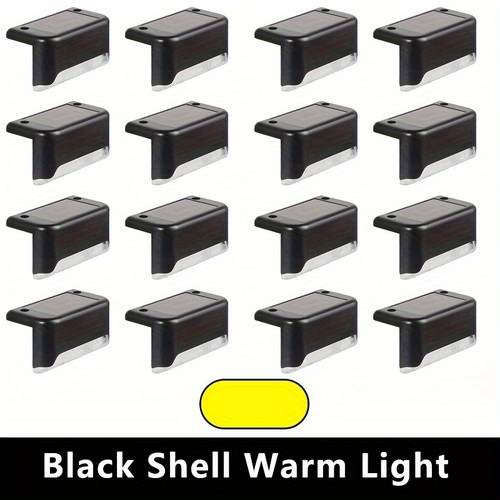 16 pack outdoor solar deck lights outdoor step lights for stairs steps fences yard patio and
