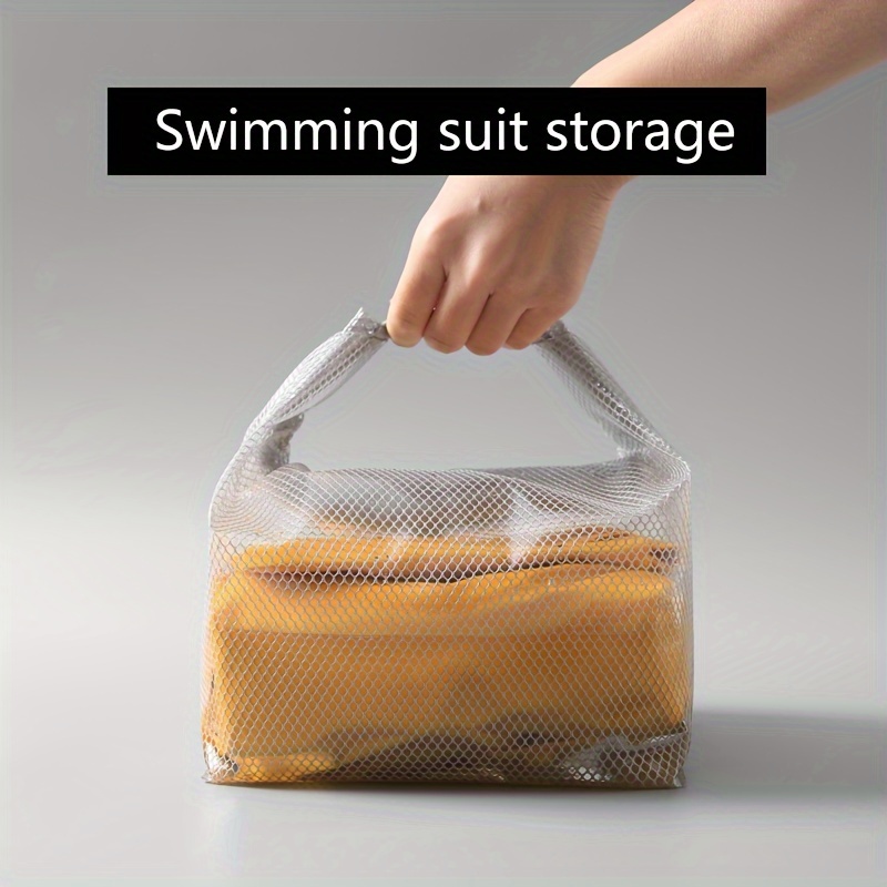 TEMU 1pc Swimming Suit Storage Bag, Small Waterproof Fitness Bag, Dry Wet Separation Pouch