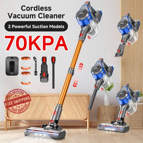 aspirateur fil 2026 nouveautés et à niveau majeure 38-70kpa avec brosse anti-enchevêtrement, plusieurs niveaux daspiration et une de vie de la batterie de jusquà 45 minutes, adapté aux tapis, aux poils danimaux et aux planchers de bois dur du nettoyage de printemps