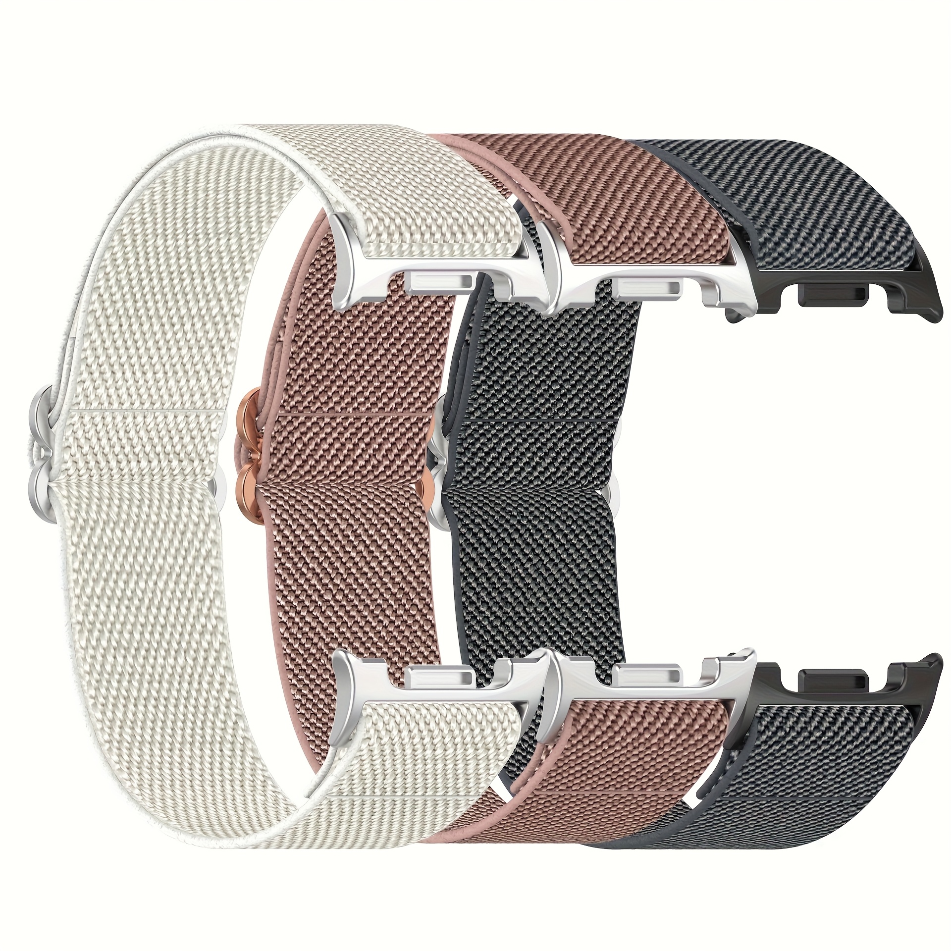 3pcs Stretchy Nylon Strap For Watch 8 40mm 44mm 8 Classic 46mm Elastic Band For Galaxy Watch 8