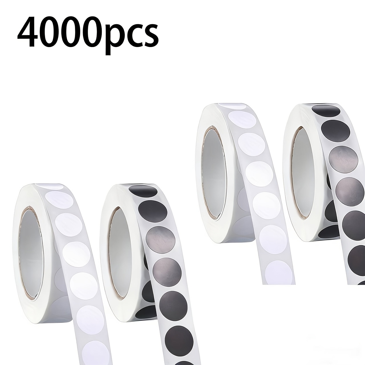 E-shop 4000 Stück (4 Rollen) Etikettenaufkleber, Kreisaufkleber mit Punkten, Kleine Kreisaufkleber mit Punkten, Garagenaufkleberrollen für Büro,