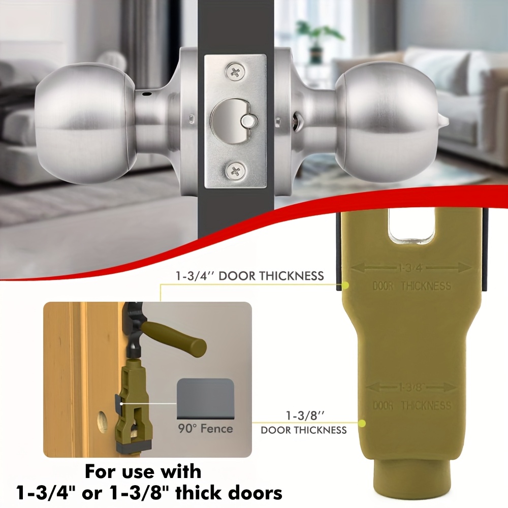 Door Latch Mortising Jig for Universal Wood Door Locks