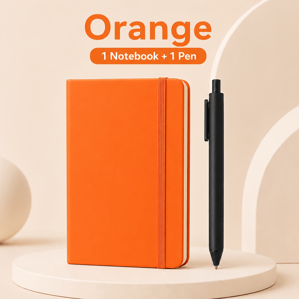 TEMU Pocket Hardcover Notebook A6, 84 Sheets Thick Creamy Paper, Premium Pu Leather Cover, 8 Colors Available, Lined Journal With Elastic Closure For