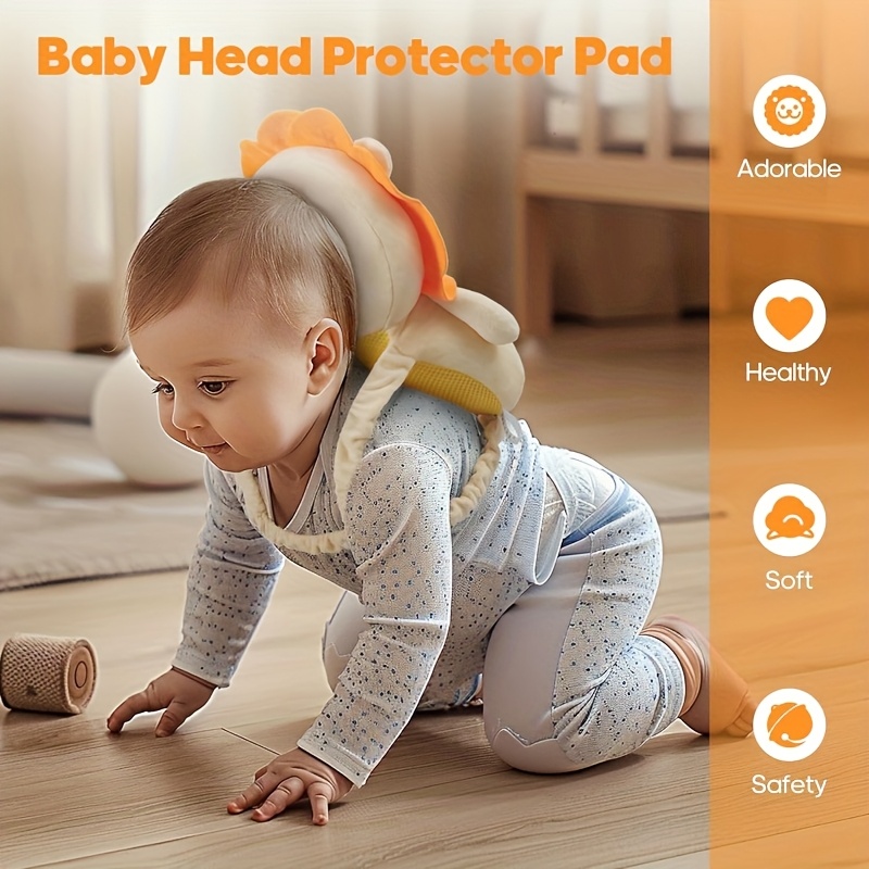 Child Head Protection Pillow Backpack, Suitable for 4-24 Months, Adjustable Toddler Head Protection Device, Head Safety Cushion, Child Head and Back Protection Strap, Suitable for Crawling and Walking Stages, Christmas Gift