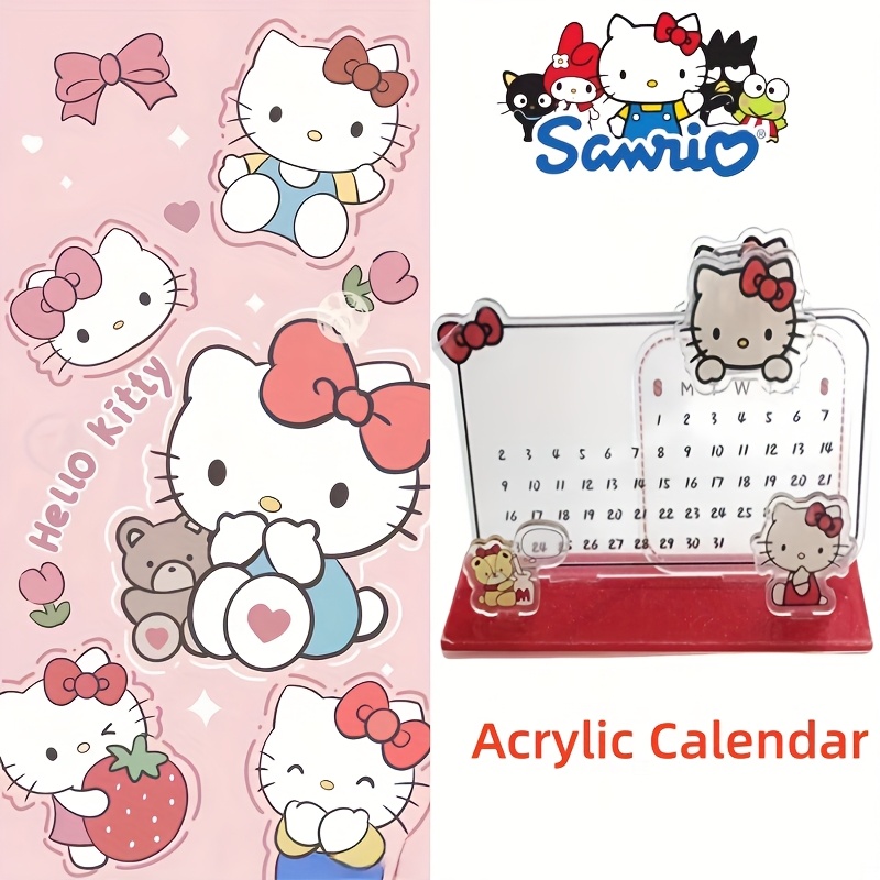 

Sanrio Hello Kitty Acrylic Desk Calendar - Reusable, Erasable Daily Planner With For Office And School Supplies, Perfect Christmas Or Holiday Gift, Sanrio