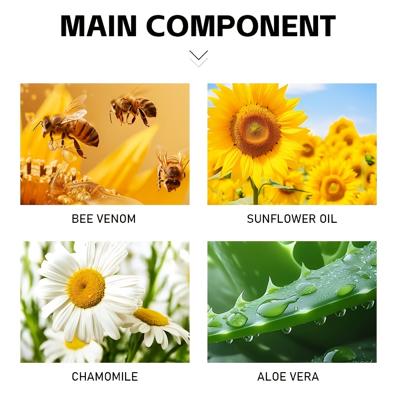 Bee Venom Joint Massage Cream | Contains Natural Ingredients Like Bee Venom, Chamomile, Aloe Vera, Moisturizes Joints, Protects Skin, Locks in Moisture, Softens And Smooths Skin, Suitable for All Skin Types, by ROZINO