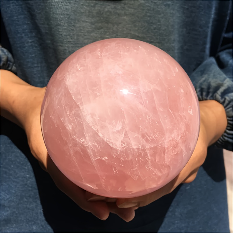 

Elegant 2kg Natural Rose Quartz Crystal Sphere, Polished Gemstone Ball, Home Decor Accessory And Gift