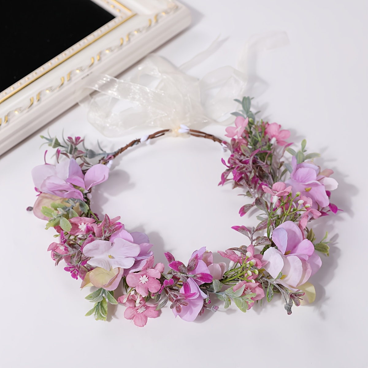 

1pc Style Floral Headband, Sweet Simulation Flower Hairband, Party Seaside Vacation Decoration