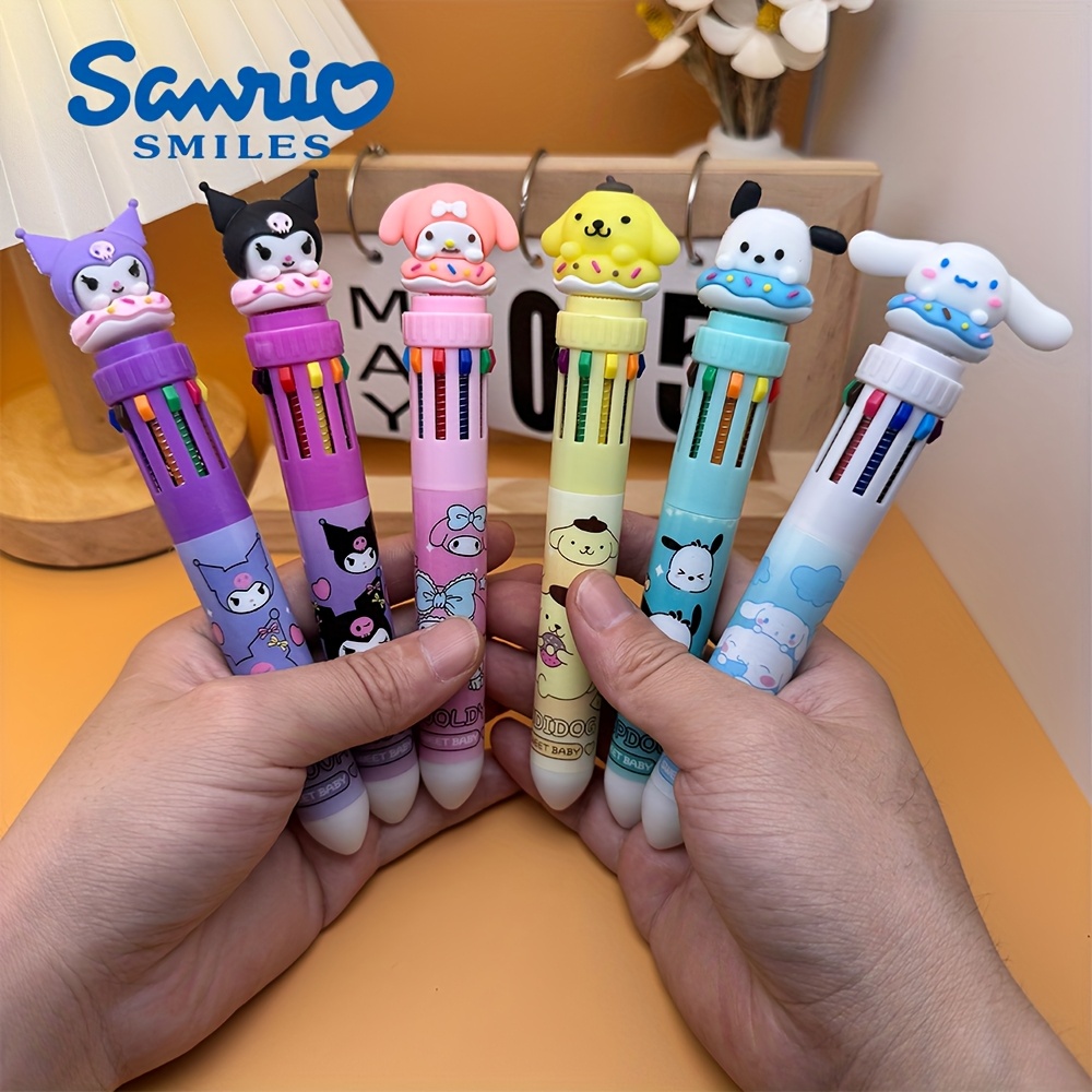 Ensemble Papeterie étudiant 6 Pièces - Stylos Gel, Marqueur, Gomme, Fournitures Rentrée Scolaire