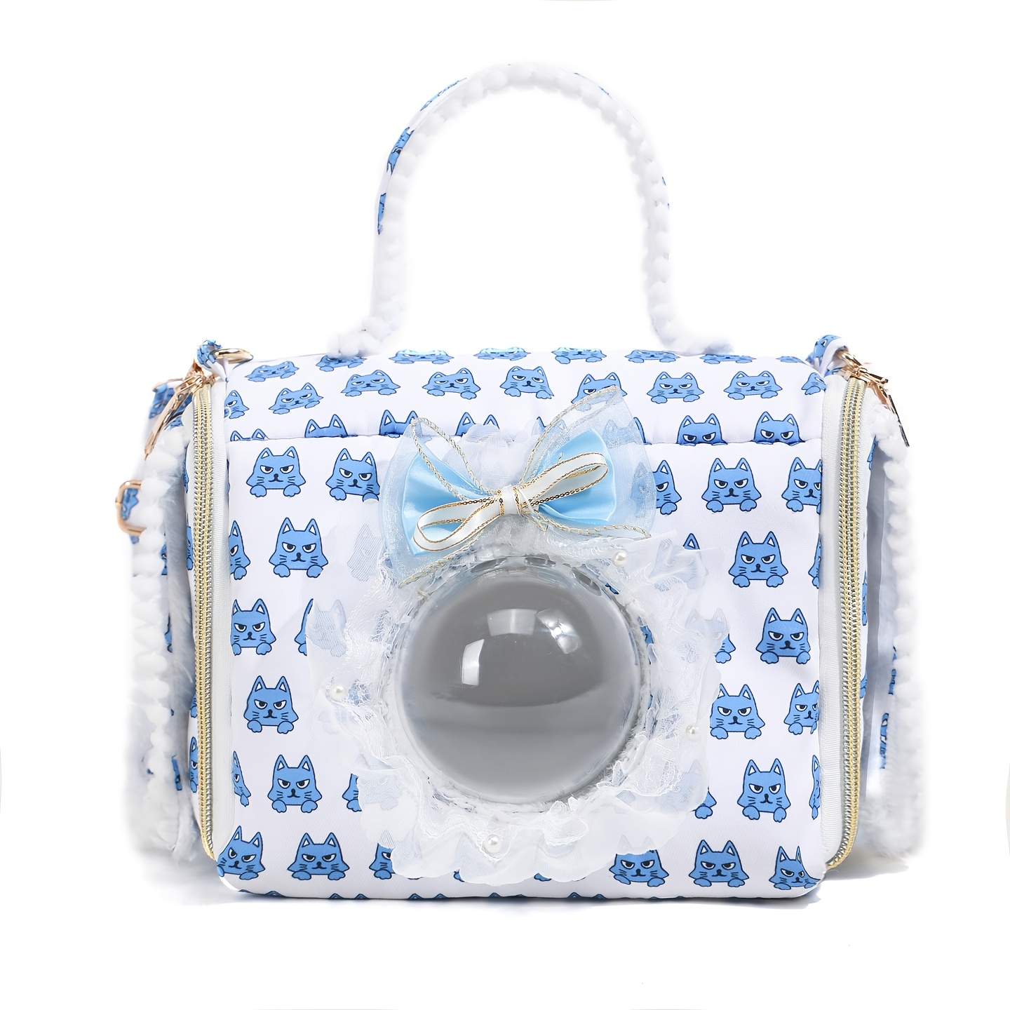 Breathable Warm Slung Bag Carrier for Small Pets, Zipper Closure
