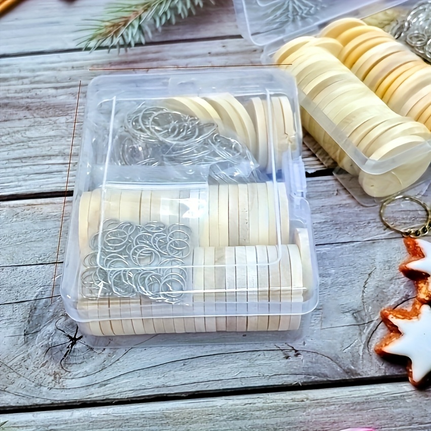 E-shop 150 Stück Holz Schlüsselanhänger Set (mit Aufhängern) : Und Schlüssel Zubehör Bastelset, Entschlüsseln Sie ein neues Erlebnis von kreativen