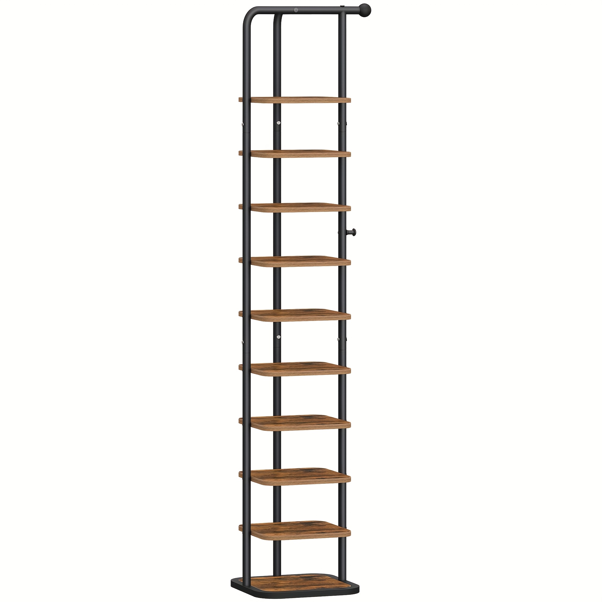 Shoe Rack, 10-tier Shoe Storage, Narrow, Vertical Shoe Rack, Adjustable Shelf, For Entryway, Living Room, Bedroom, Hallway