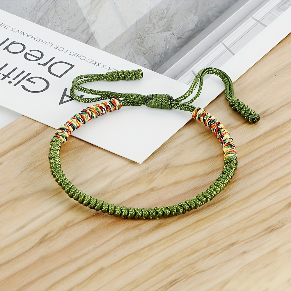 Multicolor Thread Woven Lucky Bracelet Women's Ethnic Jewelry Gift