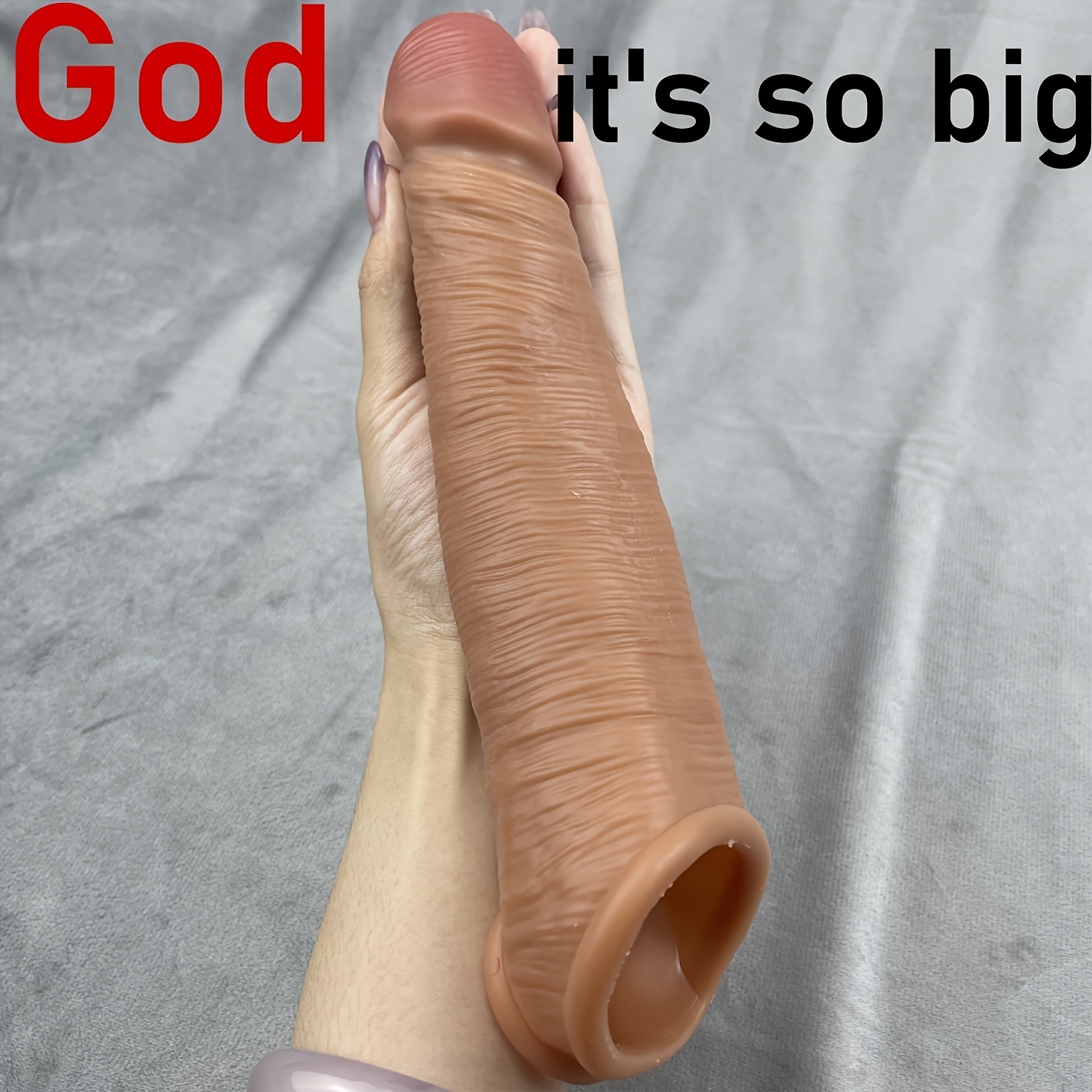 Men's Penis Sleeve Sex Toy, 8.6 Inches (about 21.8cm) Realistic Sleeve, Flexible Male Sex Toys, Soft with Ring Adult Couples Toys