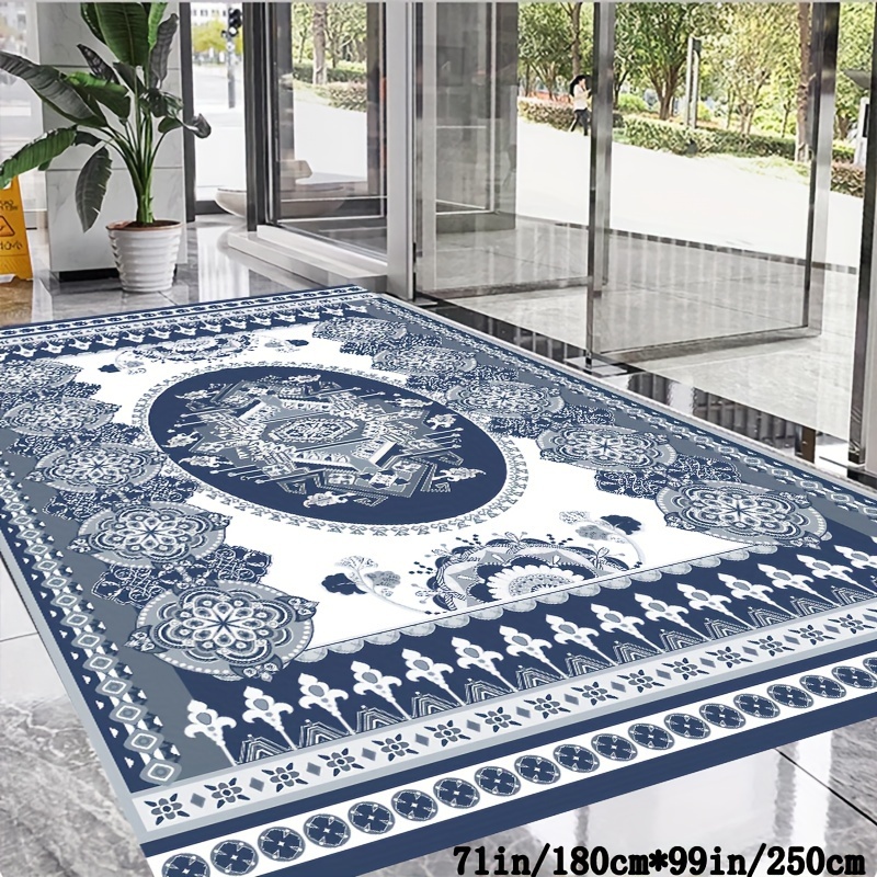 

Luxurious Vintage European Pattern Carpet - 800gsm, Non-slip Dot Backing, & , Easy Clean For Living Room, Bedroom, Hotel, And More