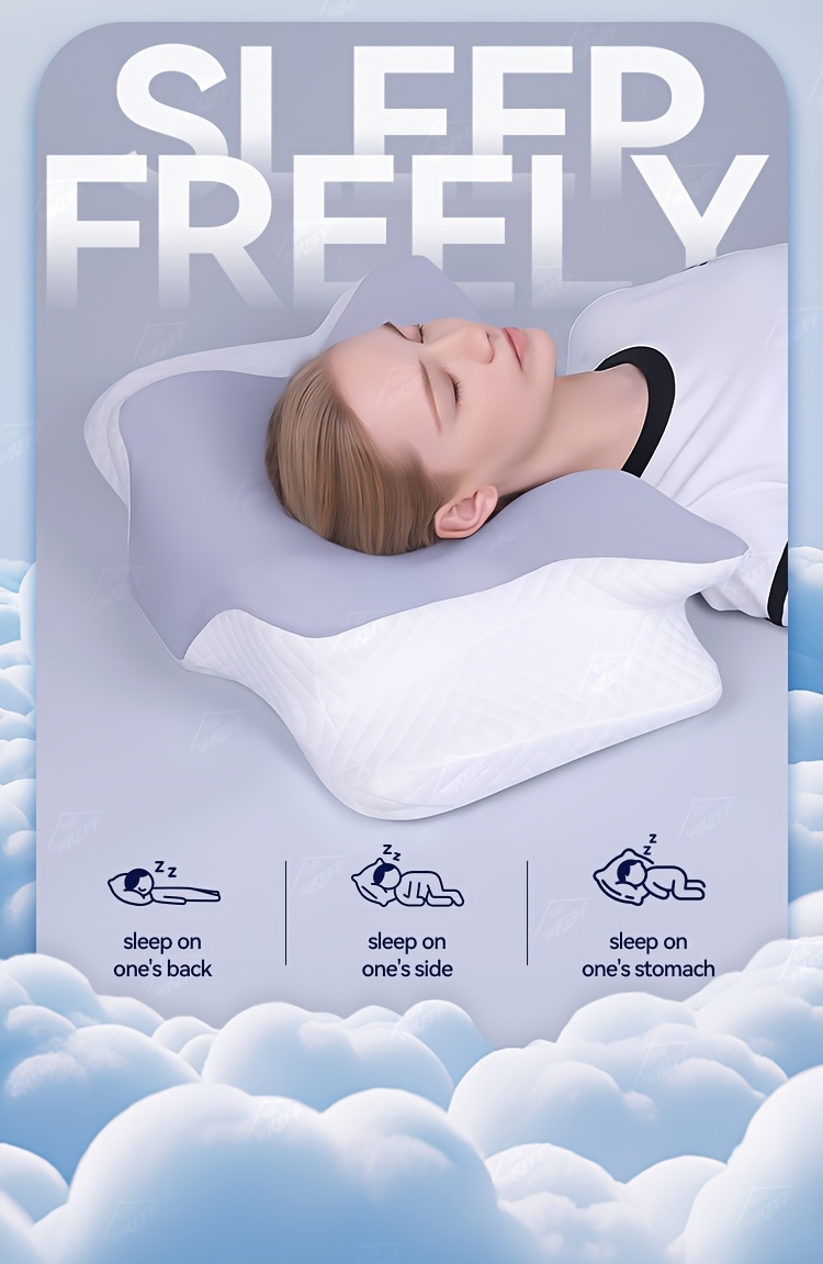 cervical neck pillow neck pillow pillows for sleeping   shaped memory foam pillow ergonomic   rebound relaxation neck pillow bedding for back and side   washable pillowcase pillow for sleeping Product details 2