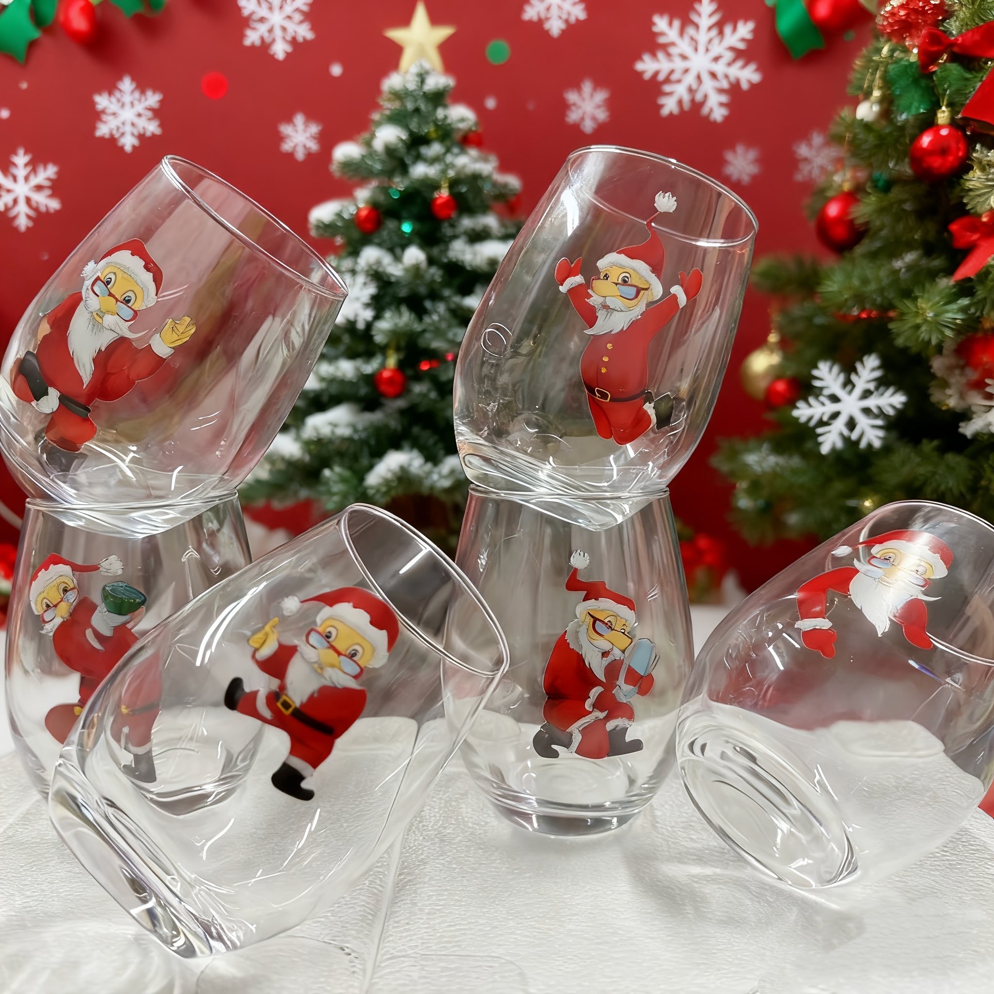 6 st och genomskinliga julmuggar – för - Temu Sweden