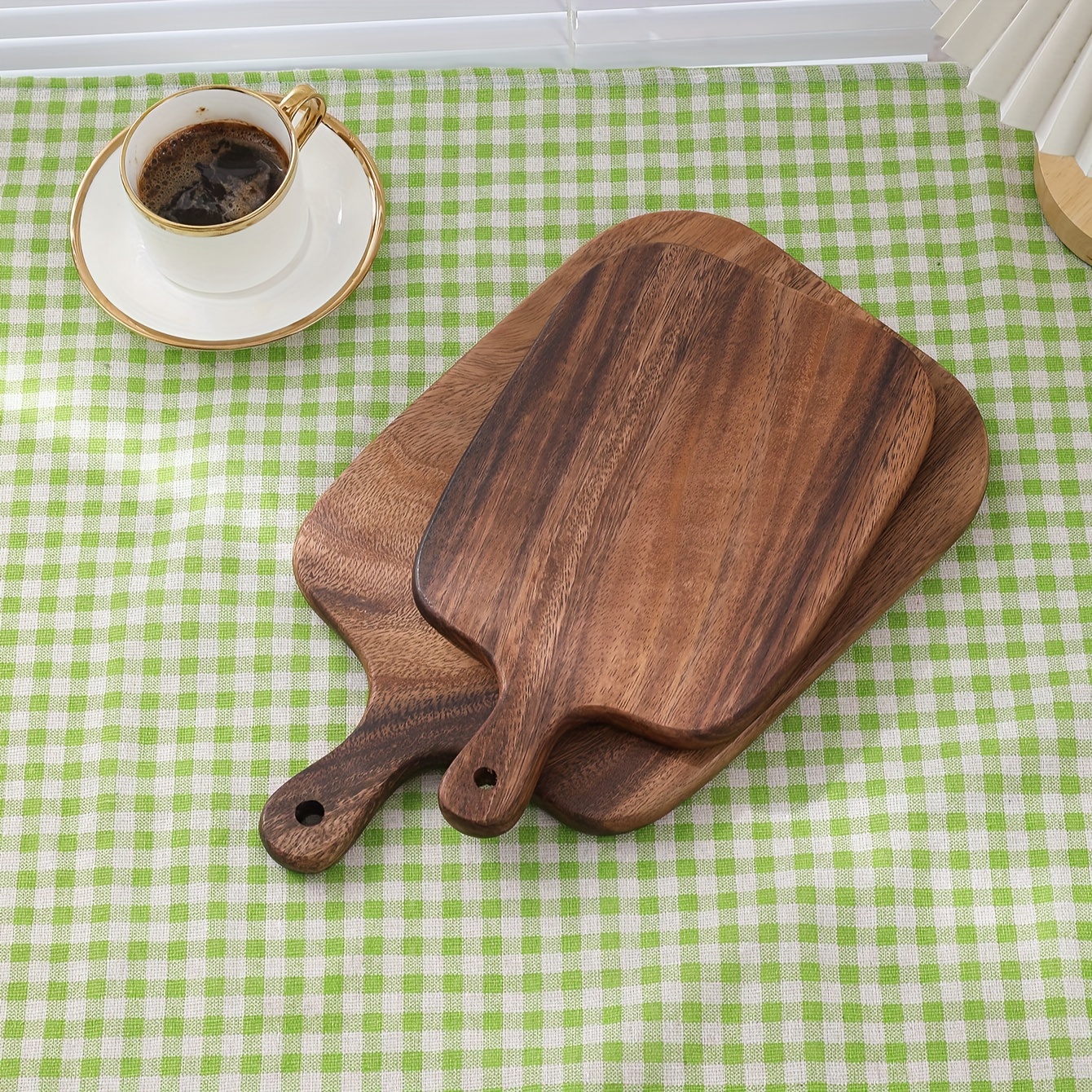 acacia wood cutting boards for food contact bread board and cheese tray set details 1