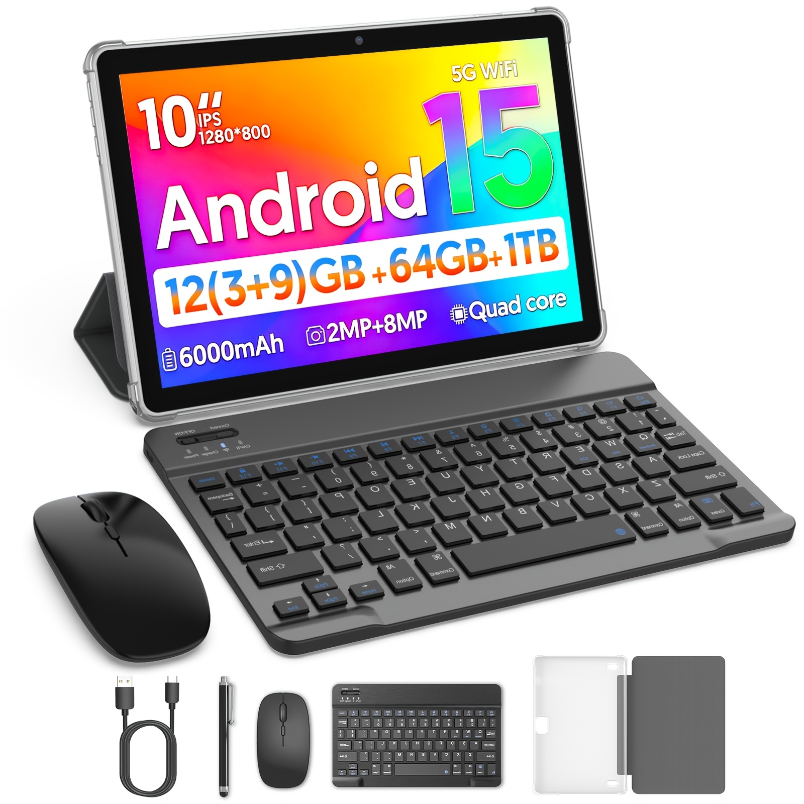 10 1 inch incell display tablet running latest   15 system   with     chip and   l1 12gb 3gb 9gb   and 64gb storage with 1tb expandable storage   core processor 2mp front and 8mp rear dual cameras tablet