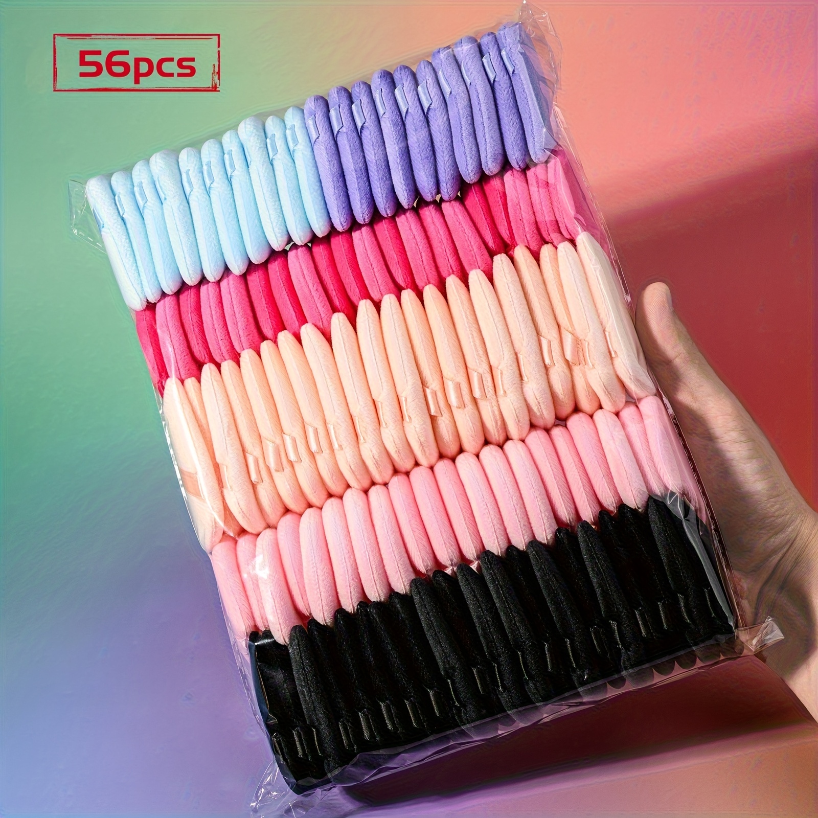 TEMU 16/36/56pcs Soft And Fluffy Makeup Sponges | High Makeup For Foundation, Setting Powder, Block Powder, Non-eating, Dry And Wet Use, Reusable