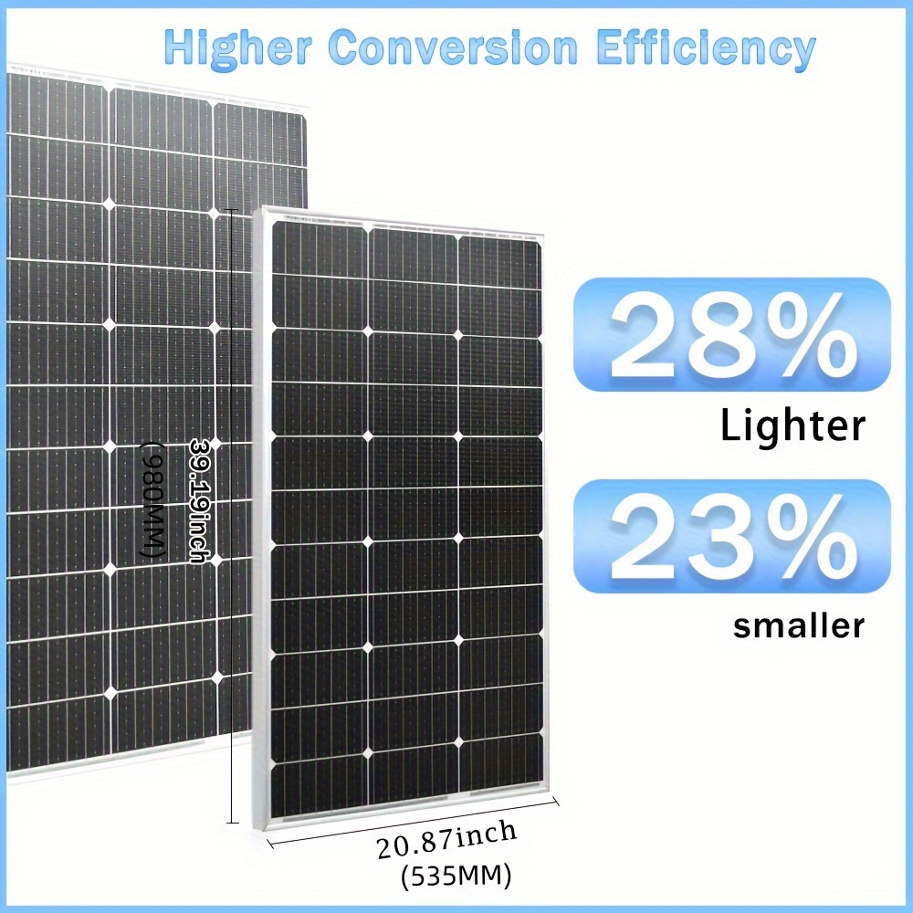 

Solar Panel 100w Glass Rigid Solar Panel 18v Photovoltaic Panel For 12v 24v Battery Charge Rv Boat Car