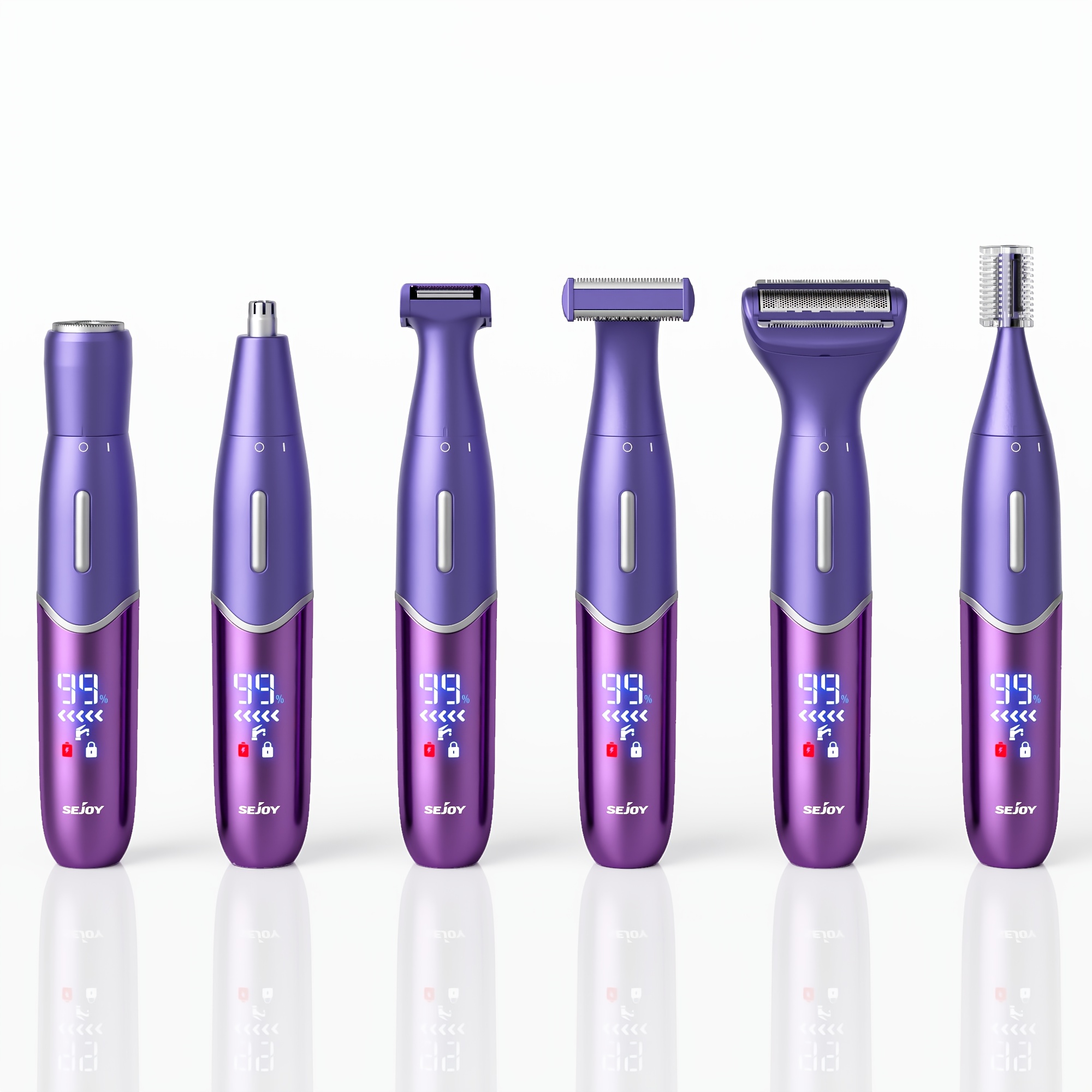 TEMU 6in 1 Electric Razors For Women&men, Bikini Trimmer, Hair Remover Kit For Face, Eyebrow, Nose, , Legs And Pubic Hair, Wet And Dry Razor