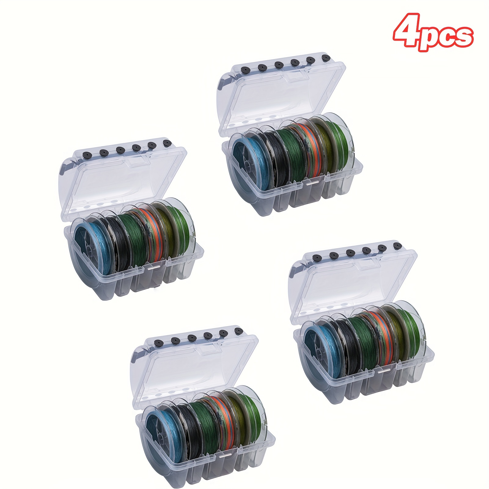 6 fishing line holder box Plano Hip Roof 6-Tray Tackle  Plano * 1pc/2/4pcs Fishing Line Storage