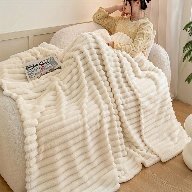 Imitation Rabbit Fur Shawl Blanket - Soft, Warm, And Cozy, Suitable For Sofas, Beds, Offices, And Travel - A Versatile Gift For , Perfect For Valentine's Day
