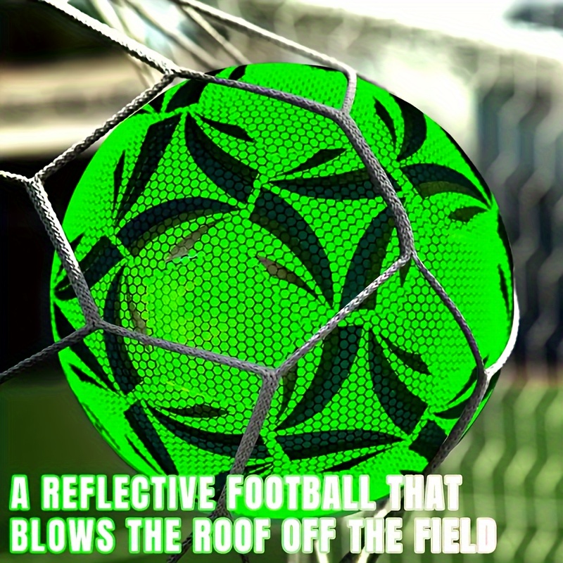 Reflective Soccer Ball Luminous Night Glow Pu Anti slip - Temu