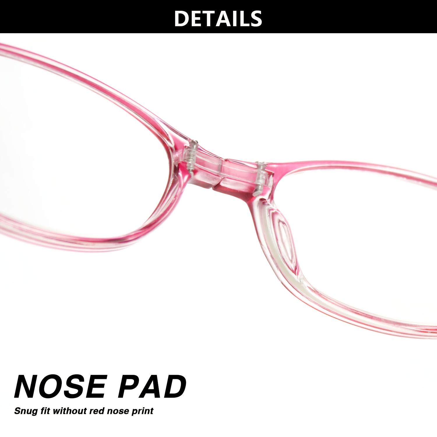 2pcs Fashionable Rectangular Frame Monocle Glasses