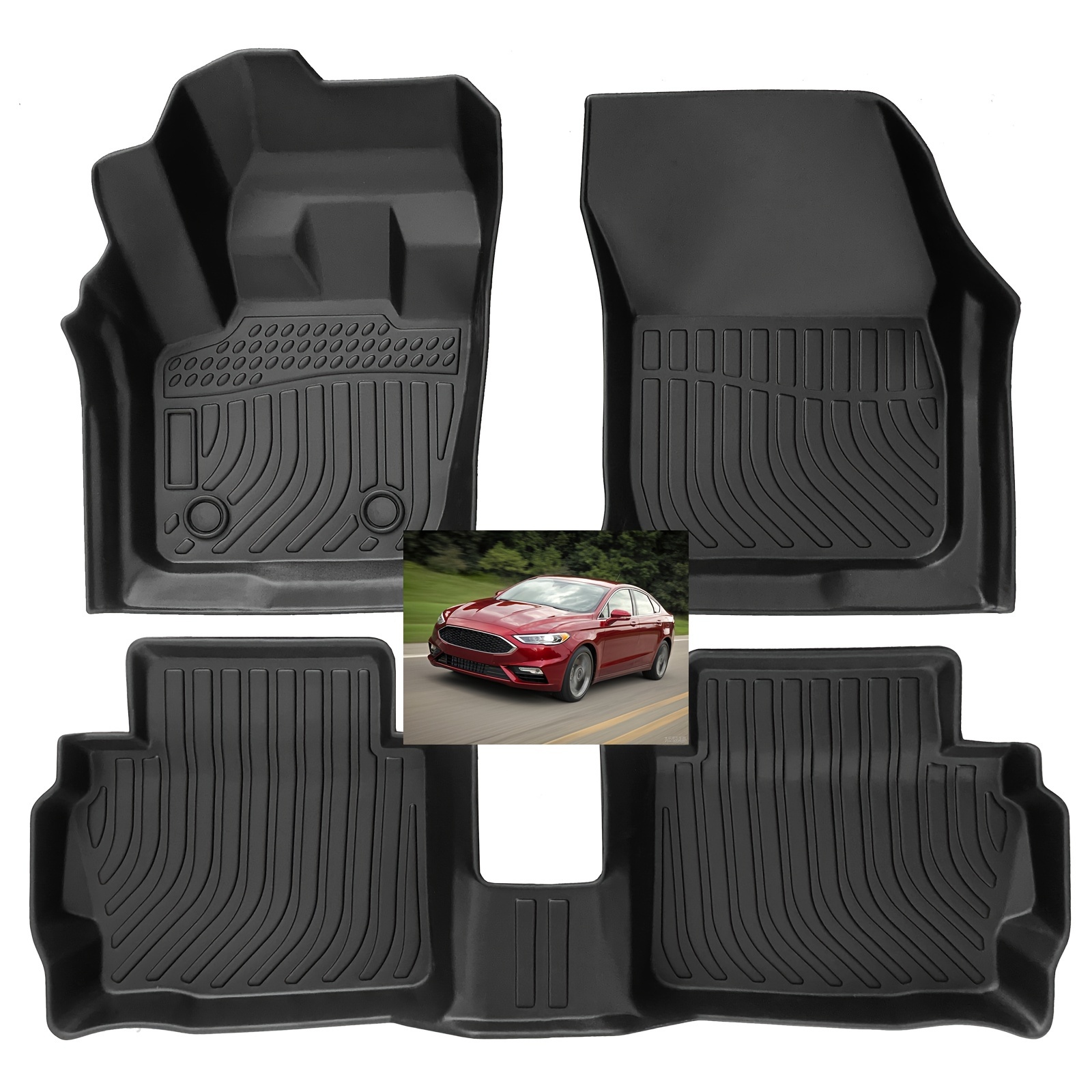 

Car Floor Mats For 2013-2016 Ford Fusion All-weather Tpe Rubber