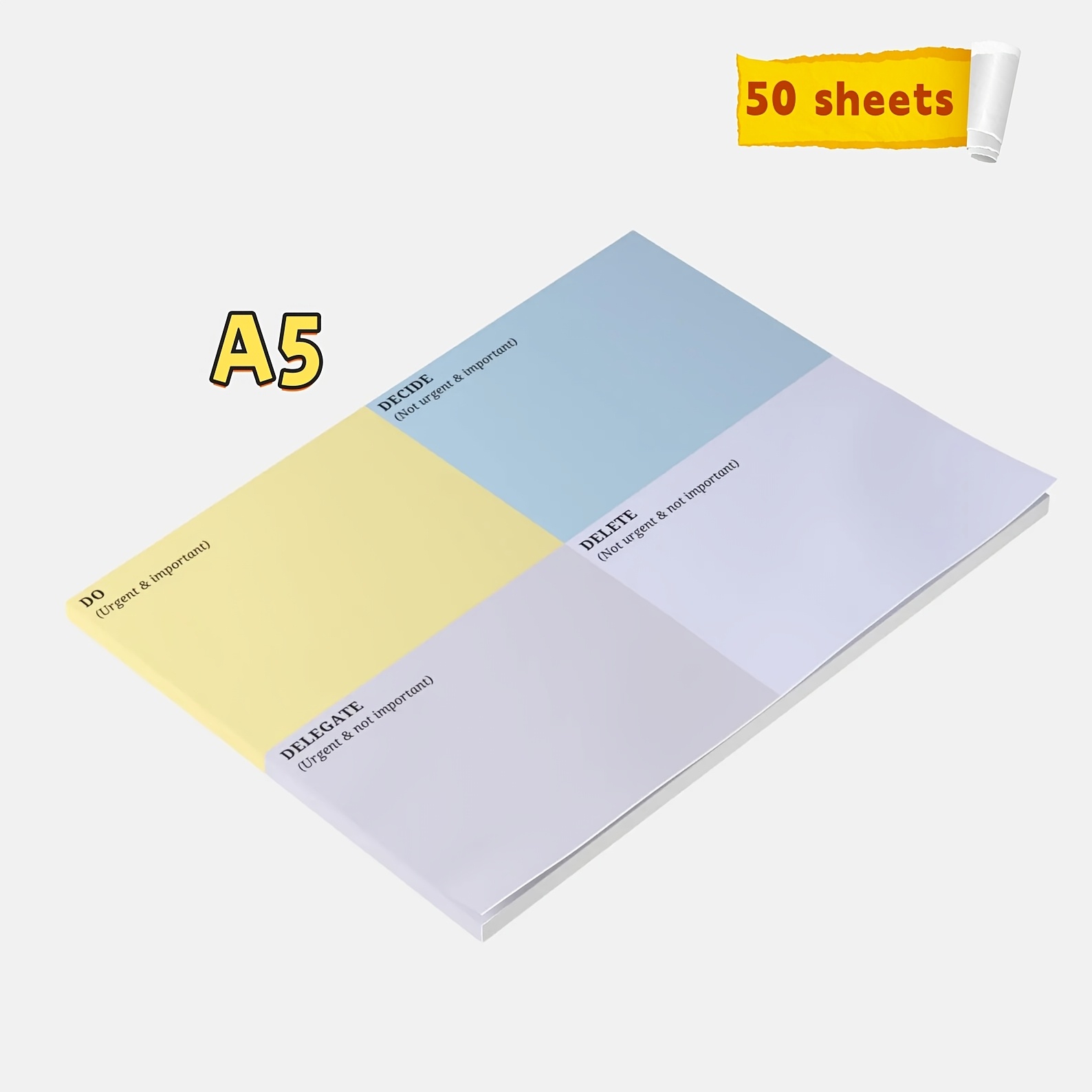 TEMU 50-pagina A5 Planner | Organiseer in Urgent & Belangrijk, Niet Urgent & Belangrijk Quadranten | Ideaal voor Zelf-Planners, Planners,