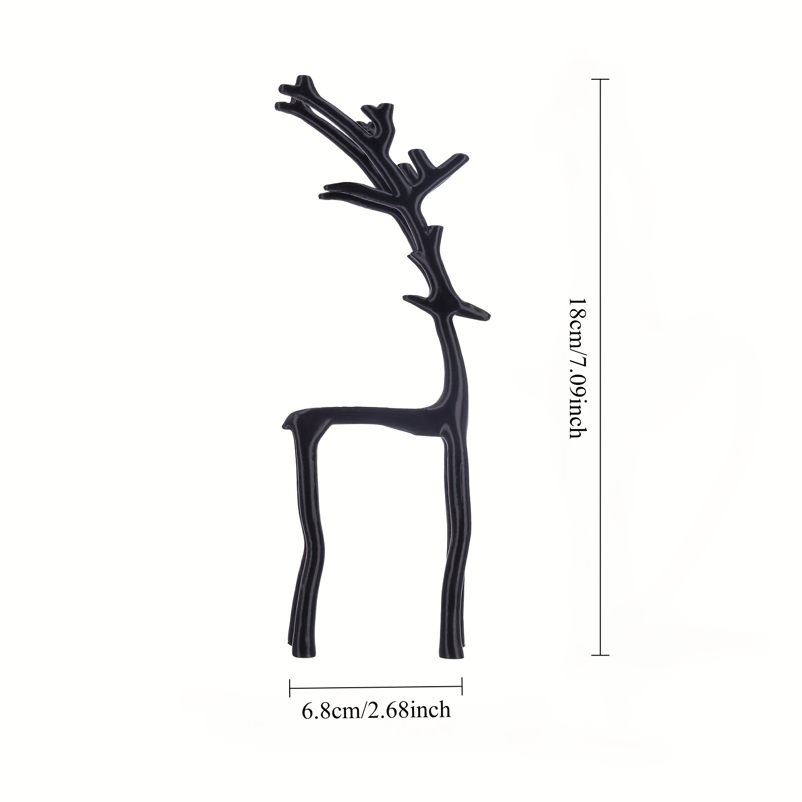 TEMU Alloy Jumping Reindeer Statue - Elegant Indoor/outdoor Christmas Decoration Suitable For Table Centerpiece, Mantel, Shelf - Deer Sculpt For