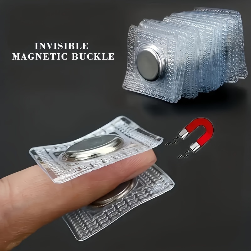 

10-pack Invisible Magnetic Snap Fasteners, 0.39" Metal Sewing Buttons For Clothing And Bags