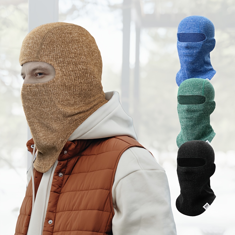 Balaclava Face Mask Ski Mask Windproof Warm Knitted - Temu Canada