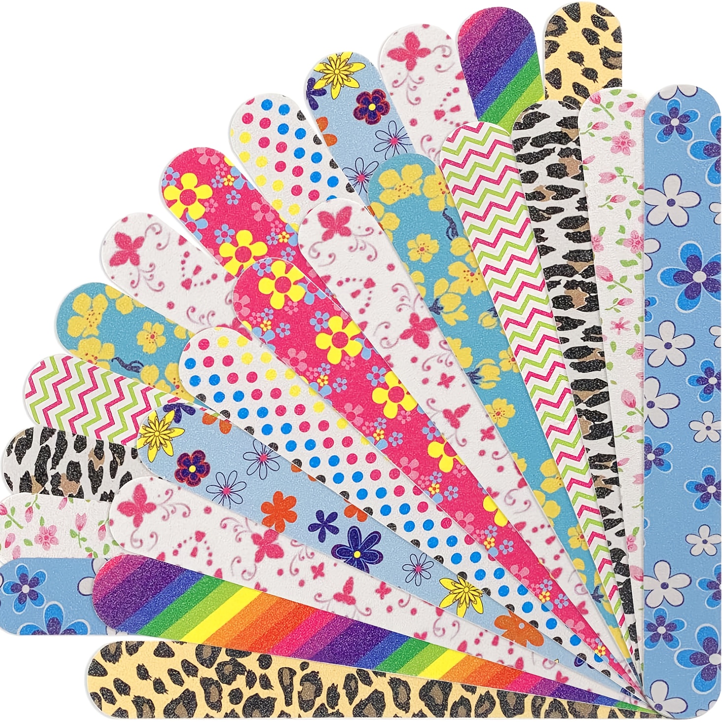 Professional Nail Files, Colored Double-sided Sanding Board, Nail And Foot Tools, And Nail Buffer Files, Mixed with 6pcs/
