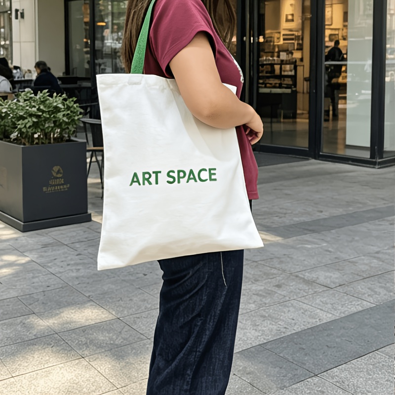 Custom White Canvas Tote Bag for Parties and Picnics