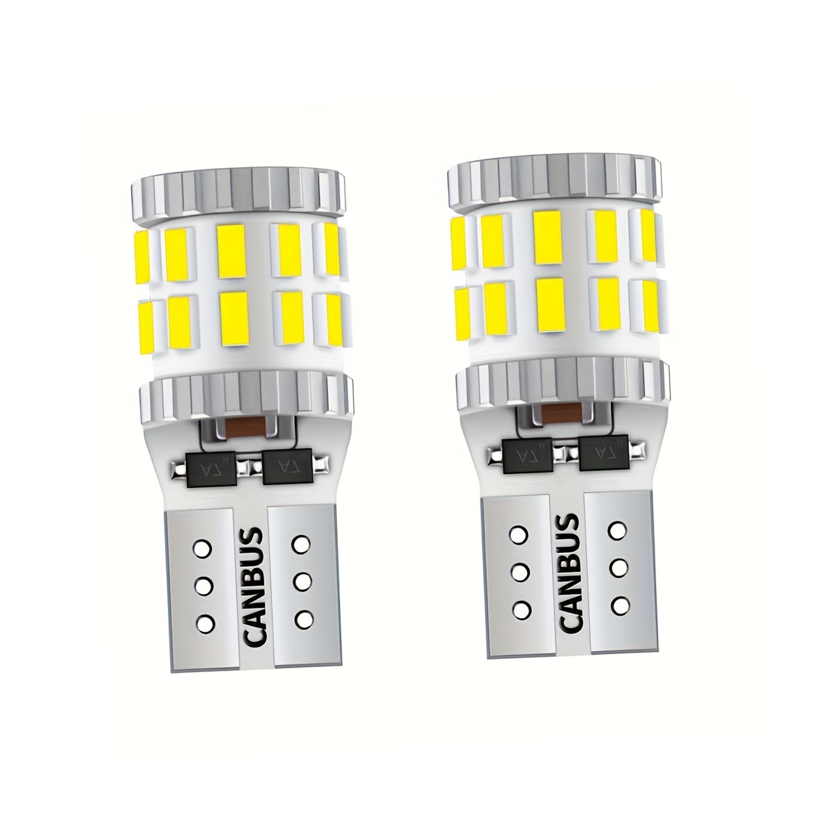

2pcs 194 Led Bulbs White, Canbus Error Free 168 2825 T10 W5w Led Light Bulbs For License Plate Lights Interior Lights Dome Map Light, 30-smd
