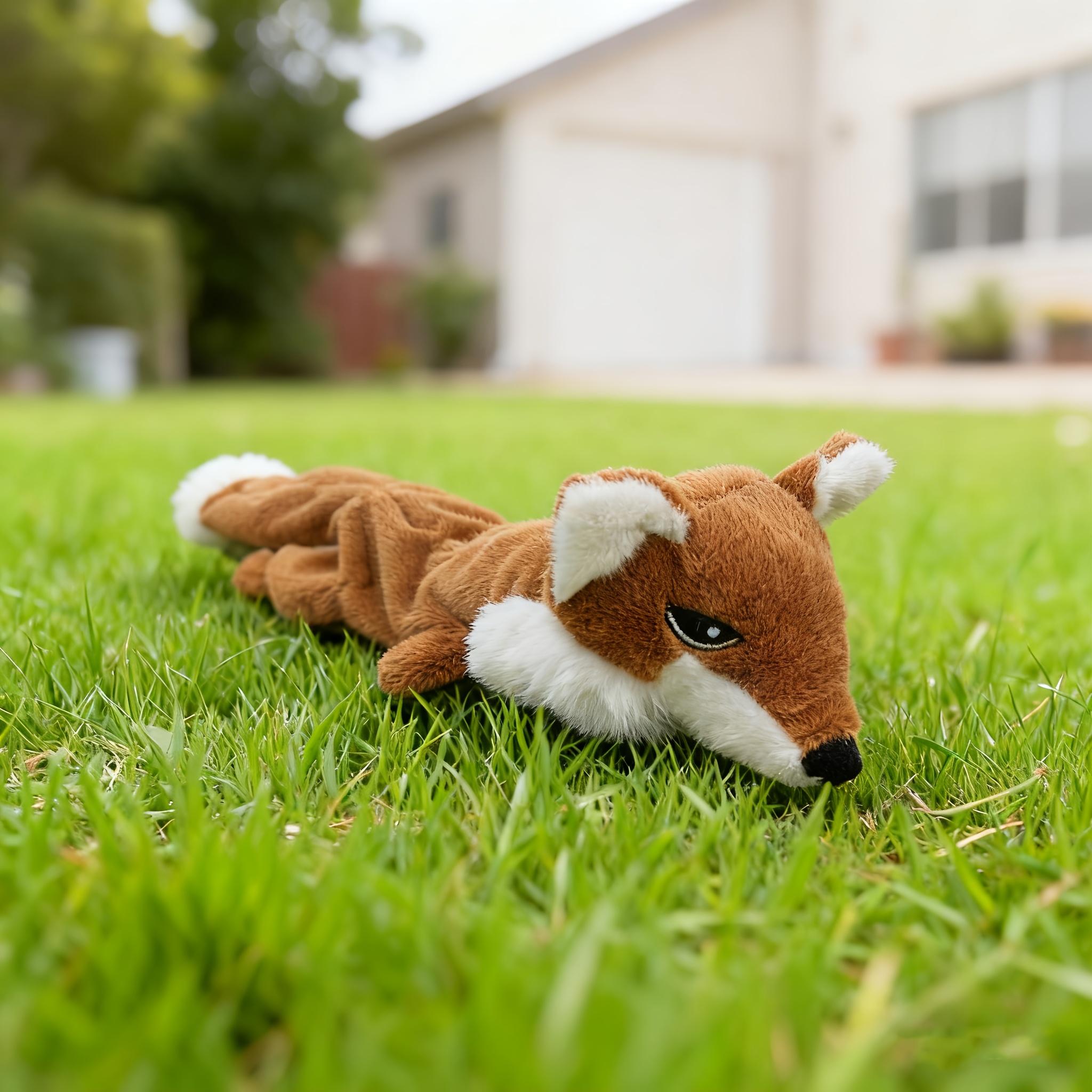 Interactive Plush Chew Toy for Dogs, Squeaky Fox Plush