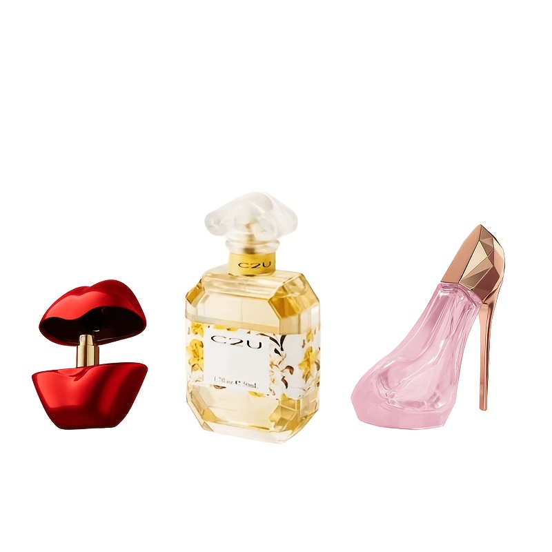 Set Of 3 Women's Fragrances From The Love Trilogy, Including C2u Red Lips, And Deold High Heel Pink. Perfect For Valentine's Day, This Edition Is A Great Gift For Graduations, , And Birthdays