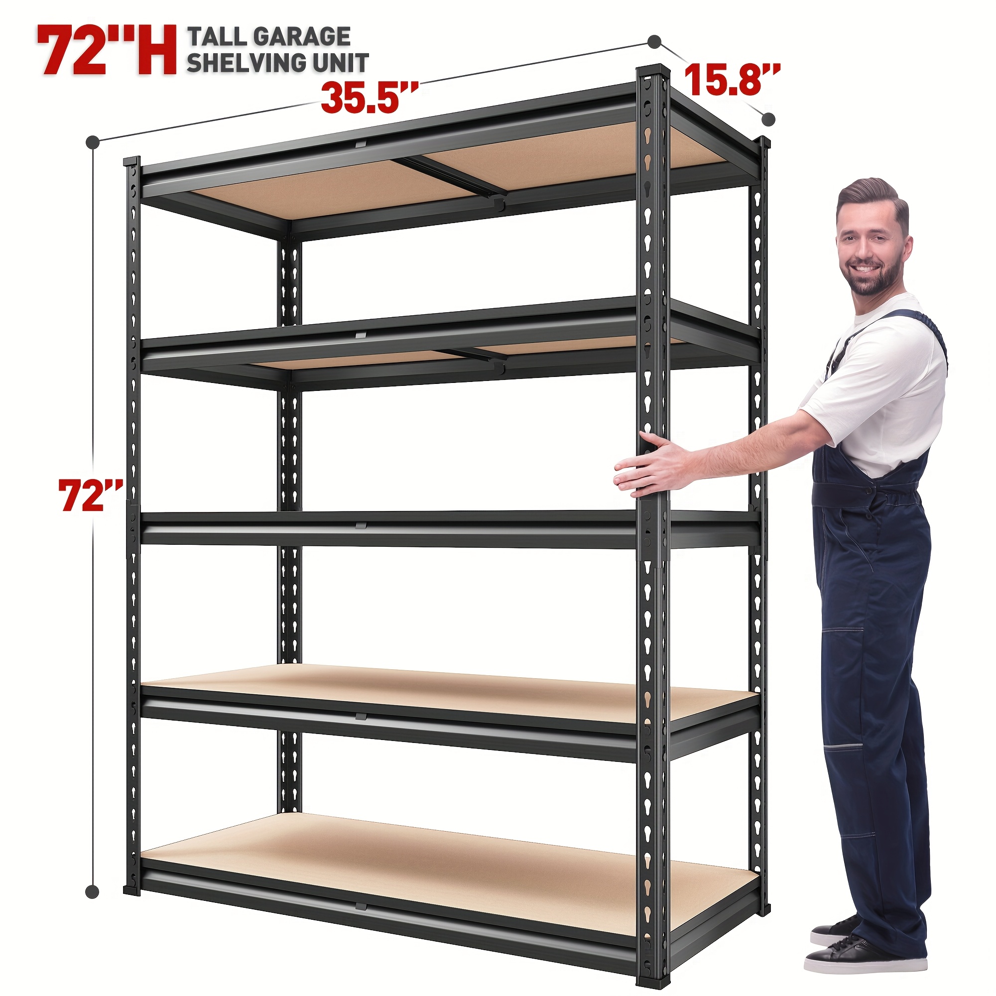Heavy Duty Metal Storage Shelves in Use