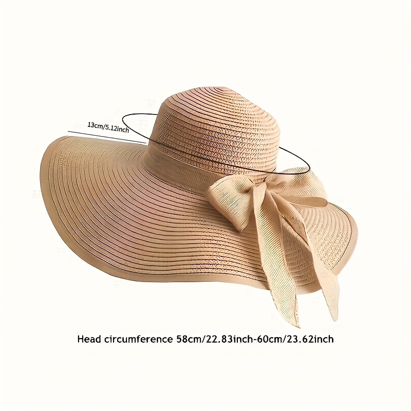 Oversized Straw Sun Hat Foldable Wide Brim Beach Hat Tinkeep Oversized Beach Straw Hats for Women for Women Extra  main image 2