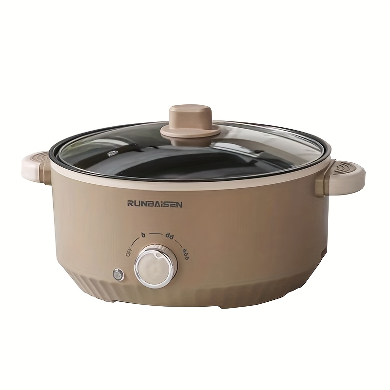 electric cooker steamer frying pan and pot in one     culinary needs with three temperature control settings   heating anti dry burn protection
