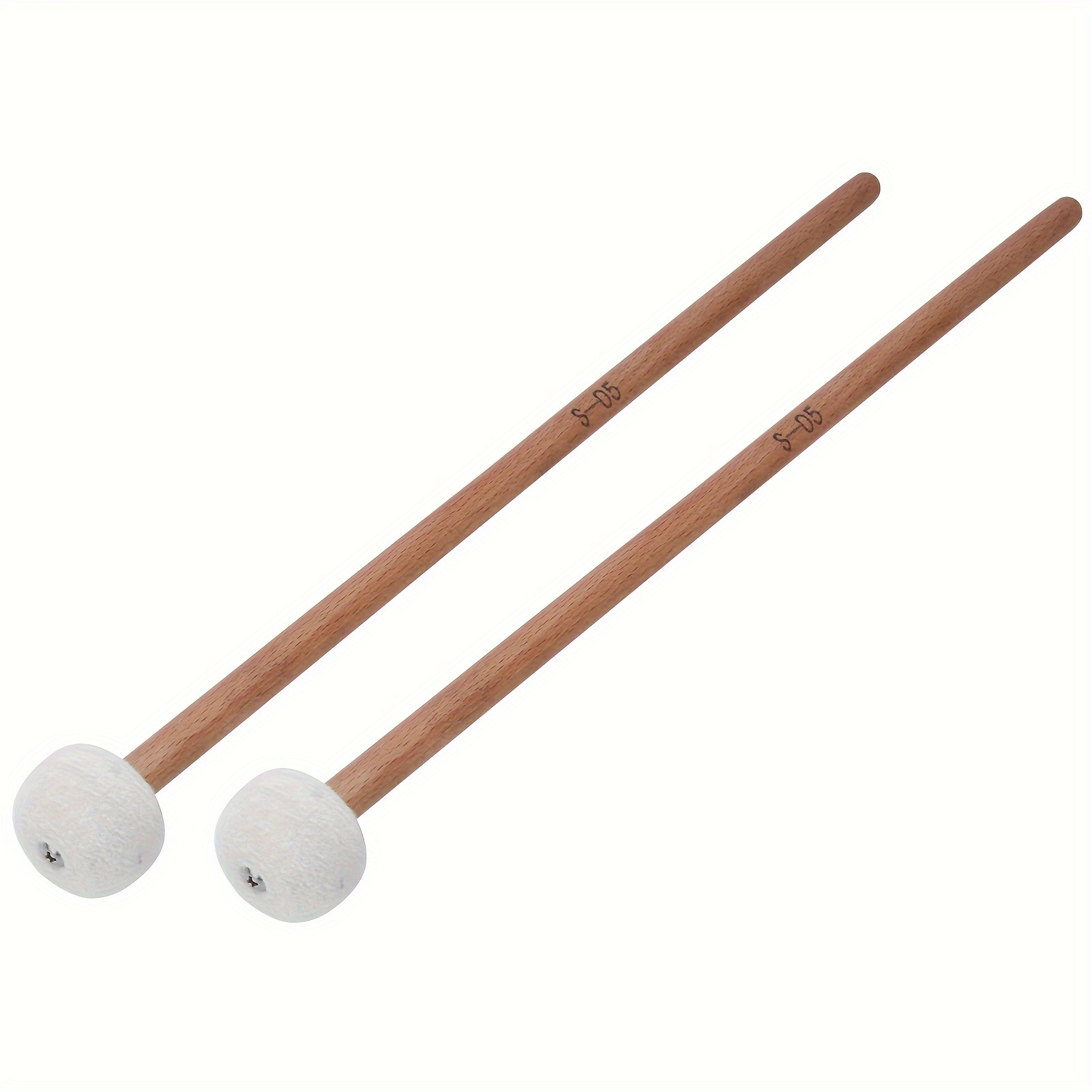 

1 Pair Anti-slip Drum Mallet, Drum Mallet Hammer White Drum Musical Instrument Accessories, Perfect For Snare Drums And Percussion