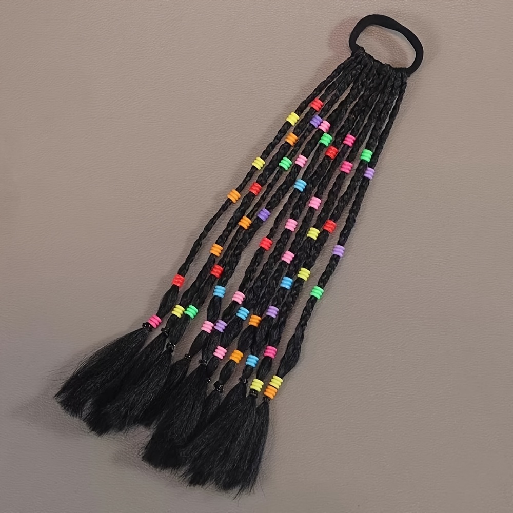 2pcs ponytail extension with bead box braid synthetic hair extensions for women beginner friendly stylish hairstyle for girls Product details 4