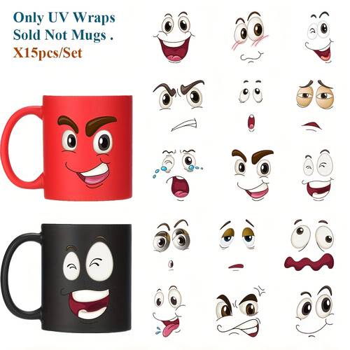 a set of 15 sheets featuring and eye designs made from high quality uv dtf waterproof plastic self sheets colors and are perfect for decorating like wood plastic glass metal