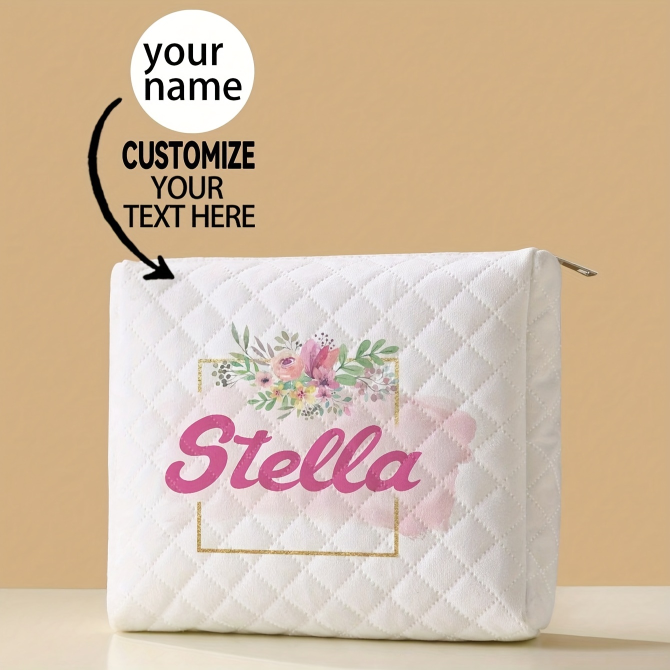 

Zippered Makeup Organizer - Portable Cosmetic & Toiletry Travel Bag, Polyester