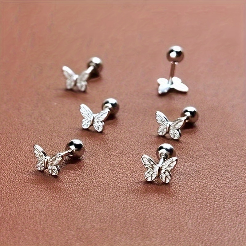 

2pcs Copper Stud Earrings, Suitable For