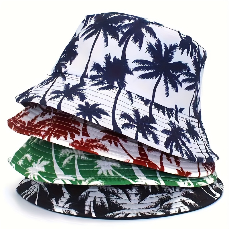 

A Pack Of Pattern Full-print Double-sided Hat, Casual And , Sun Protection And Sun Hat For Men And Women, Couple Bucket Hat