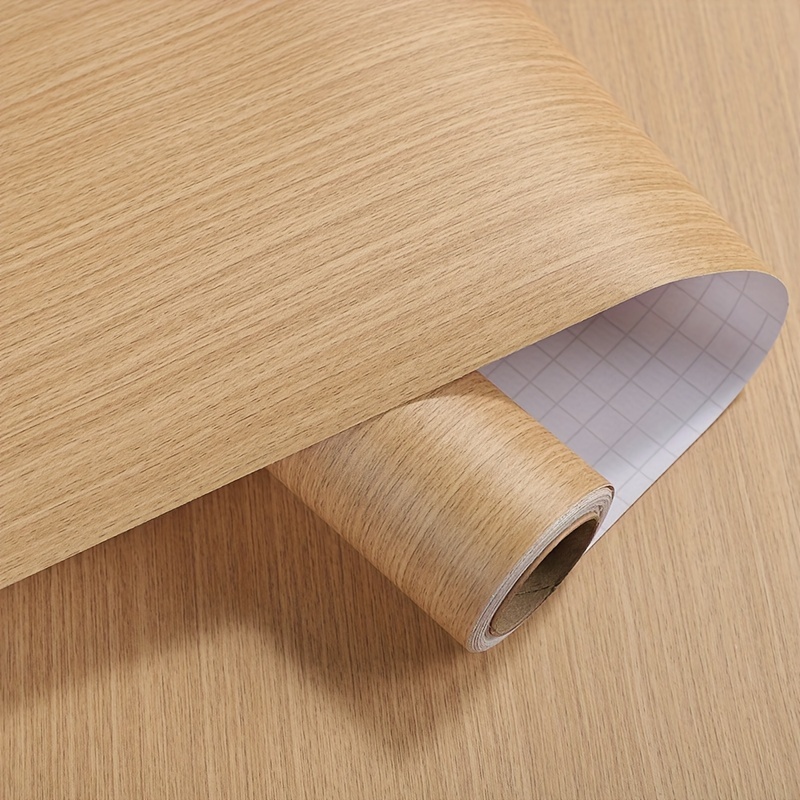 Natural Home Decor Huangrui Wood Self-adhesive Wood Grain Sticker, Wood Kitchen Furniture Wood Door Cabinet Door Film
